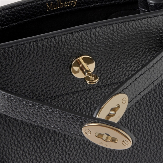 Mulberry Mini Islington Bucket Black Small Classic Grain